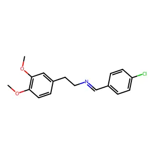 N-(4-Chlorobenzylidene)-3,4-dimethoxyphenethylamine structure