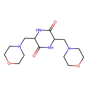3,6-Bis(morpholin-4-ylmethyl)piperazine-2,5-dione structure