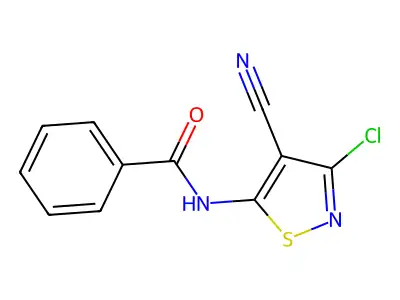 N-(3-chloro-4-cyano-5-isothiazolyl)benzenecarboxamide structure