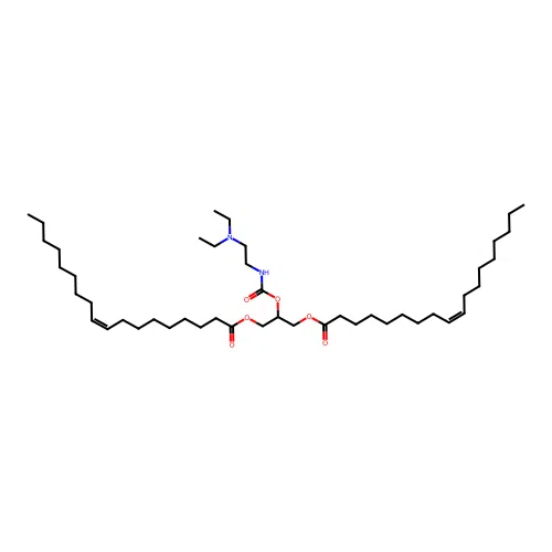 2-O-(2-Diethylaminoethyl)carbamoyl-1,3-o-dioleylglycerol structure