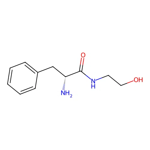 (2R)-2-amino-N-(2-hydroxyethyl)-3-phenylpropanamide structure
