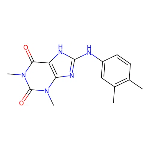 8-[(3,4-dimethylphenyl)amino]-1,3-dimethyl-3,9-dihydro-1H-purine-2,6-dione structure