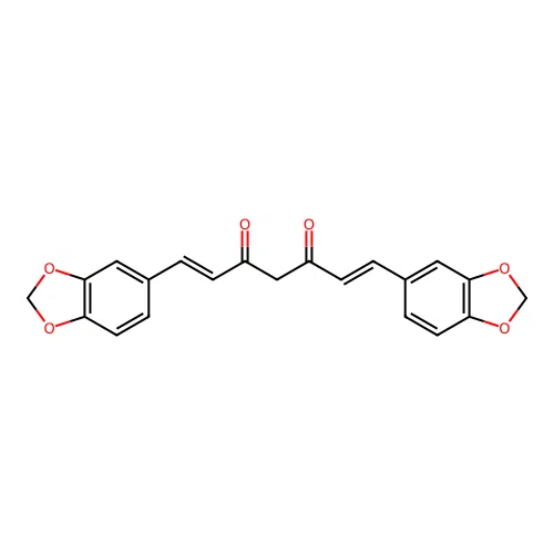 (1E,6E)-1,7-Bis(1,3-benzodioxol-5-yl)-1,6-heptadiene-3,5-dione structure