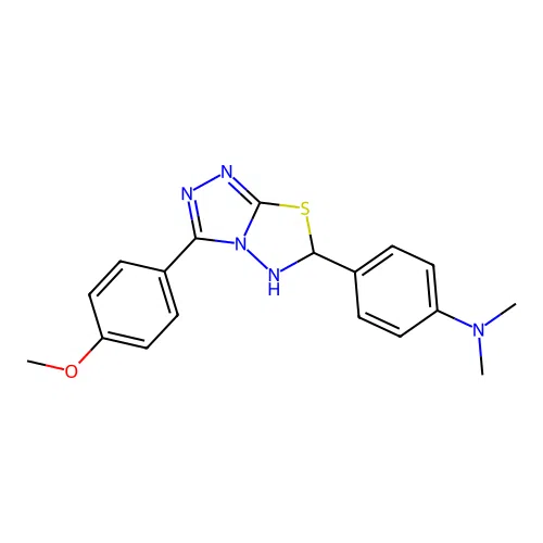 4-(3-(4-methoxyphenyl)-5,6-dihydro[1,2,4]triazolo[3,4-b][1,3 structure