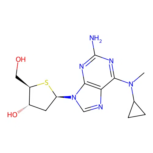 adenosine, 2-amino-N-cyclopropyl-2'-deoxy-N-methyl-4'-thio- structure