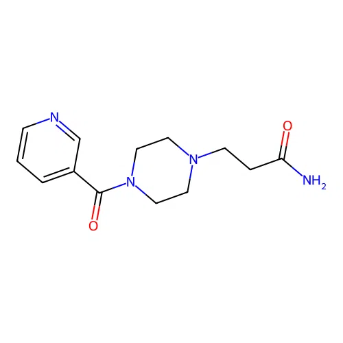 3-[4-(3-Pyridinylcarbonyl)-1-piperazinyl]propanamide structure