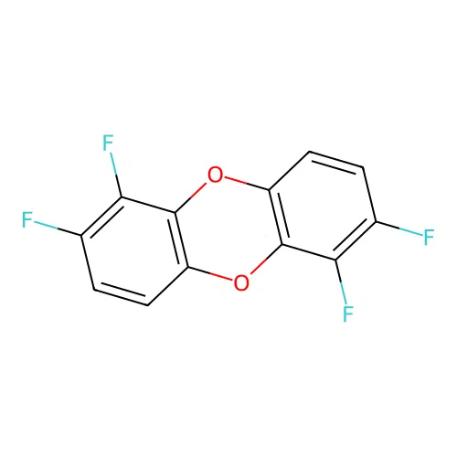 1,2,6,7-Tetrafluorodibenzo-p-dioxin structure