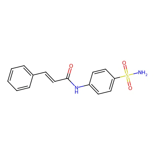 (2E)-3-phenyl-N-(4-sulfamoylphenyl)prop-2-enamide structure