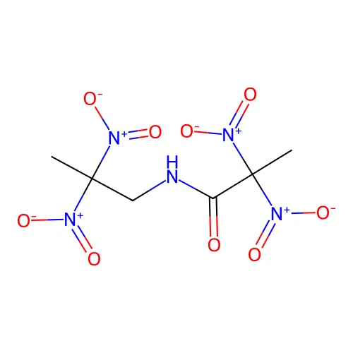 N-(2,2-dinitropropyl)-2,2-dinitropropanamide structure