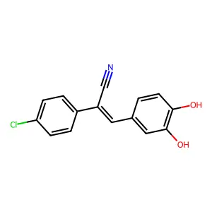 alpha-Cyano-4-chloro-3',4'-dihydroxystilbene structure