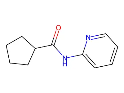 N-pyridin-2-ylcyclopentanecarboxamide structure