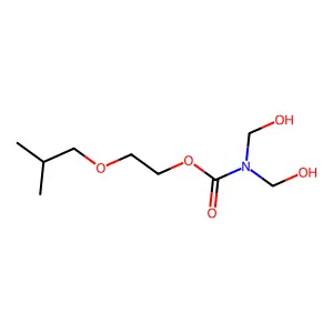 Carbamic acid, N,N-bis(hydroxymethyl)-, 2-(2-methylpropoxy)ethyl ester structure