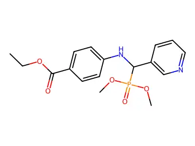 Benzoic acid, 4-(((dimethoxyphosphinyl)-3-pyridinylmethyl)amino)-, ethyl ester structure
