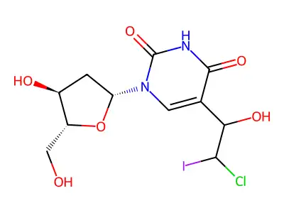 5-(2-Chloro-1-hydroxy-2-iodoethyl)-2'-deoxyuridine structure