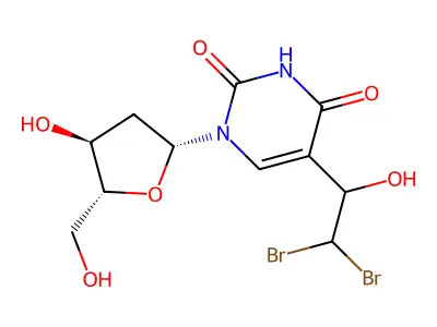 2'-Deoxy-5-(2,2-dibromo-1-hydroxyethyl)uridine structure