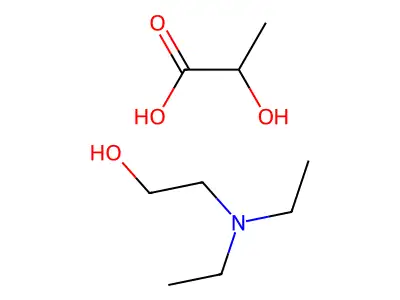 Diethyl(2-hydroxyethyl)azanium;2-hydroxypropanoate structure
