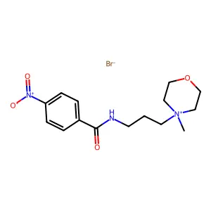 Morpholinium, 4-methyl-4-(3-(p-nitrobenzamido)propyl)-, bromide structure