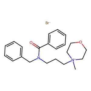 Morpholinium, 4-(3-(N-benzylbenzamido)propyl)-4-methyl-, bromide structure