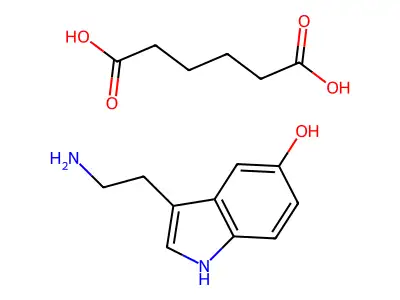 Indol-5-OL, 3-(2-aminoethyl)-, adipate structure
