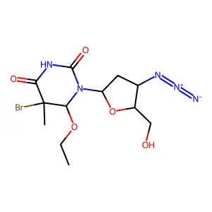 AZT 5Br6OEt deriv. structure