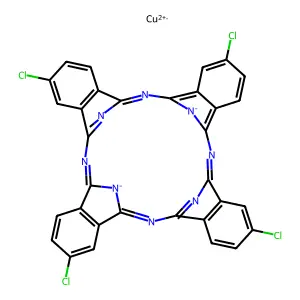(2,9,16,23-tetrachloro-29H,31H-phthalocyaninato(2-)-N29,N30,N31,N32)copper structure