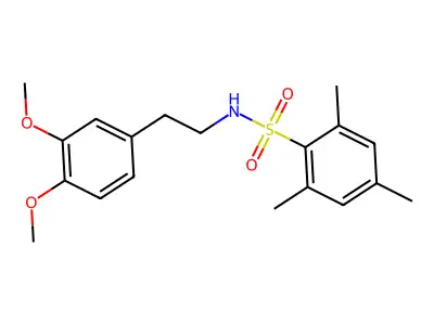 N-[2-(3,4-dimethoxyphenyl)ethyl]-2,4,6-trimethylbenzenesulfonamide structure