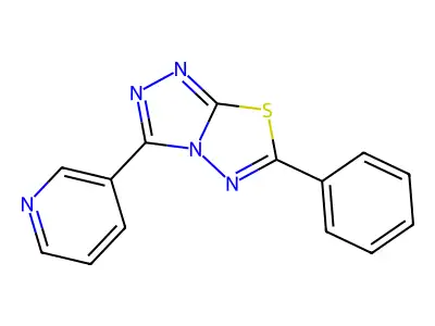 6-Phenyl-3-pyridin-3-yl-[1,2,4]triazolo[3,4-b][1,3,4]thiadiazole structure