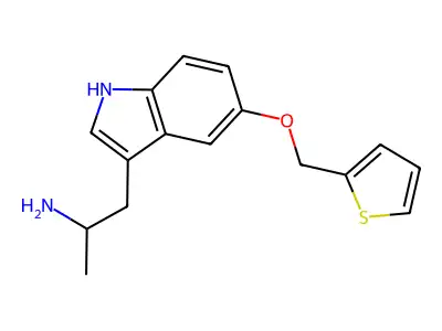 1-(5-(2-Thenyloxy)-1H-indol-3-yl)propan-2-amine structure