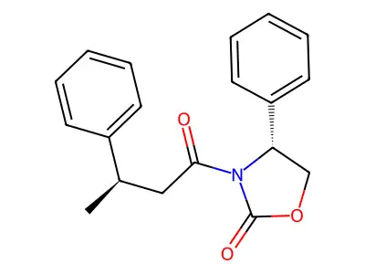 (4R)-4-phenyl-3-[(3R)-3-phenylbutanoyl]-1,3-oxazolidin-2-one structure