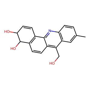 7-Hydroxymethyl-9-methylbenz(c)acridine-3,4-dihydrodiol structure