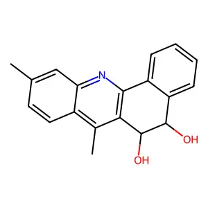 trans-5,6-Dihydro-5,6-dihydroxy-7,10-dimethylbenz(c)acridine structure