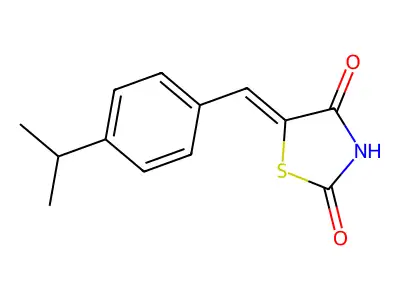 2,4-Thiazolidinedione, 5-[[4-(1-methylethyl)phenyl]methylene]- structure