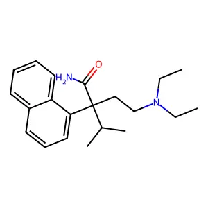 1-Naphthaleneacetamide, alpha-(2-(diethylamino)ethyl)-alpha-isopropyl- structure