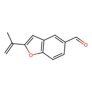 5-Benzofurancarboxaldehyde, 2-(1-methylethenyl)- structure