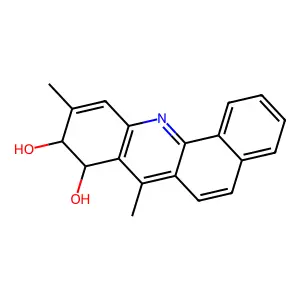 trans-8,9-Dihydro-8,9-dihydroxy-7,10-dimethylbenz[C]acridine structure