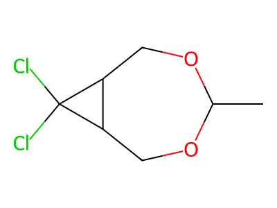 8,8-Dichloro-4-methyl-3,5-dioxabicyclo[5.1.0]octane structure