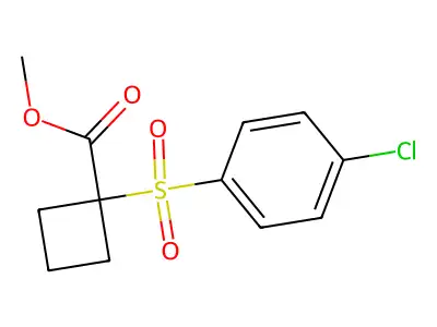 Cyclobutanecarboxylic acid, 1-((4-chlorophenyl)sulfonyl)-, 1-methylethyl ester structure