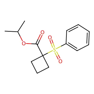 Cyclobutanecarboxylic acid, 1-((4-methylphenyl)sulfonyl)-, 1-methylethyl ester structure