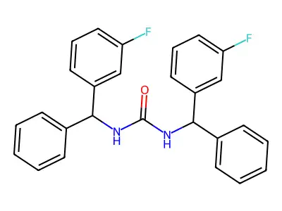 Urea, N,N'-bis((3-fluorophenyl)phenylmethyl)- structure