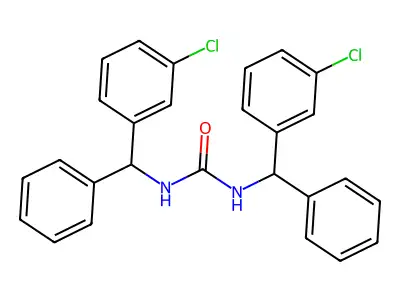 Urea, N,N'-bis((3-chlorophenyl)phenylmethyl)- structure