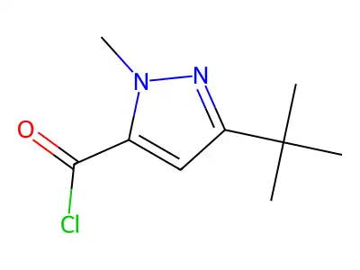 3-(Tert-Butyl)-1-Methyl-1H-Pyrazole-5-Carbonyl Chloride structure