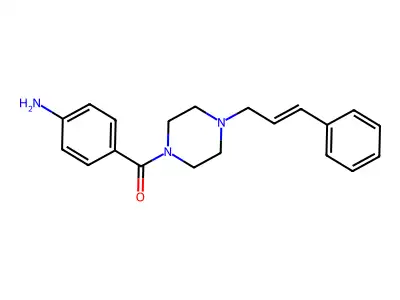 (4-Aminophenyl)[4-(3-phenyl-2-propenyl)piperazino]methanone structure