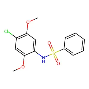 N-(4-chloro-2,5-dimethoxyphenyl)benzenesulfonamide structure