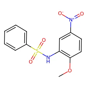 N-(2-methoxy-5-nitrophenyl)benzenesulfonamide structure