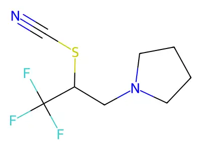 2,2,2-Trifluoro-1-(1-pyrrolidinylmethyl)ethyl thiocyanate structure