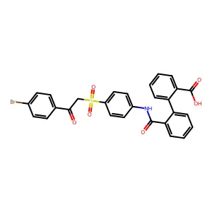 Ph-Ph-2COOH, (PhCOCH2SO2)PhNHCO deriv. structure