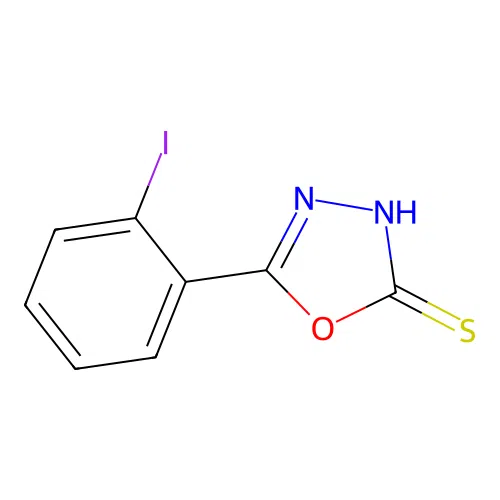 5-(2-Iodophenyl)-1,3,4-oxadiazole-2(3H)-thione structure