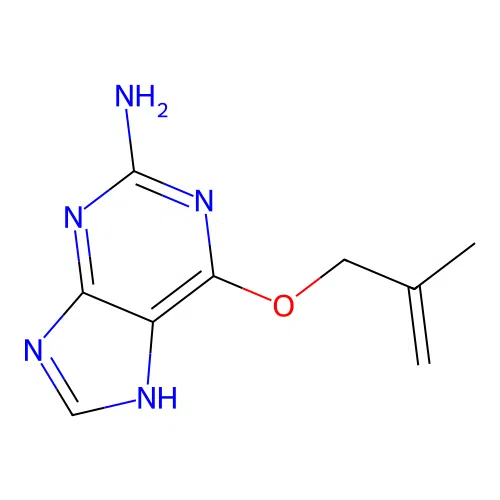 6-[(2-methylprop-2-en-1-yl)oxy]-9H-purin-2-amine structure