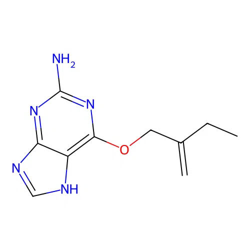 6-(2-methylidenebutoxy)-9H-purin-2-amine structure