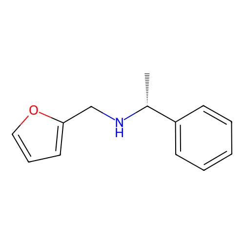 (1R)-N-(furan-2-ylmethyl)-1-phenylethanamine structure